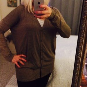 F21 taupe colored oversized cardigan!