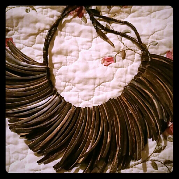 African wooden necklace by Manouk