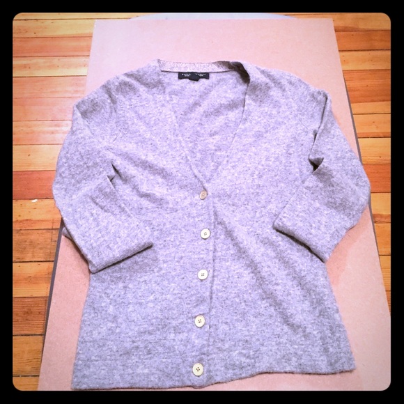 Banana republic grey wool cardigan
