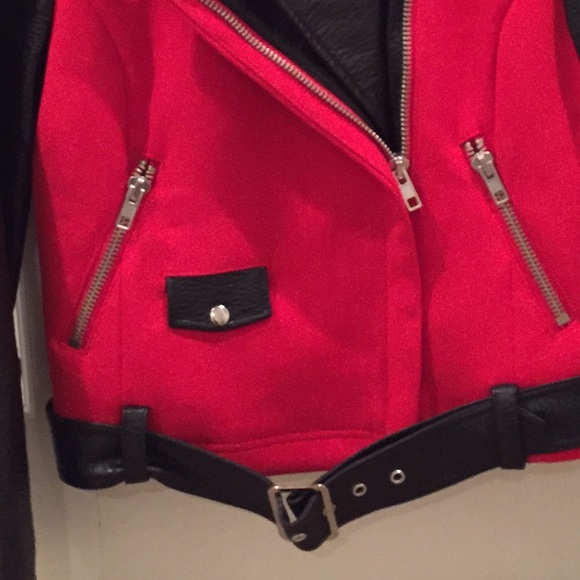 Express color block leather jacket SOLD - Picture 4 of 4
