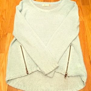 Light Blue Knit Sweater -perfect for spring nights