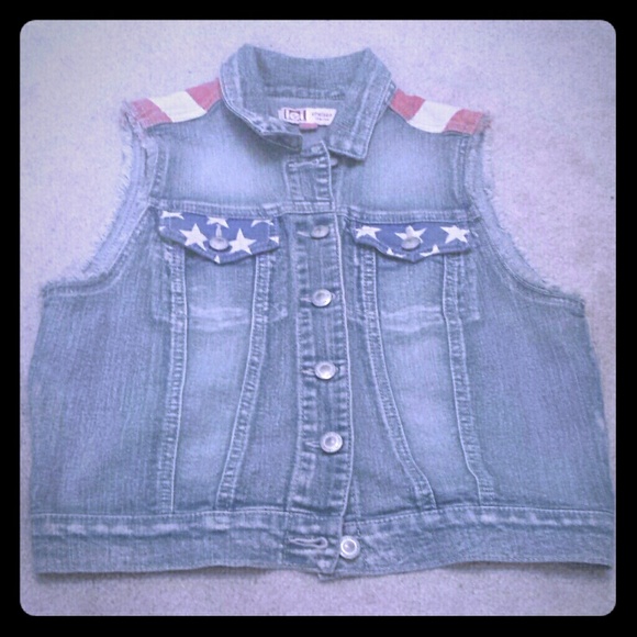 American flag Jean vest