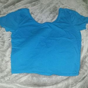 Blue crop top
