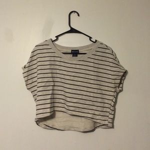 Striped Wet Seal Crop Top