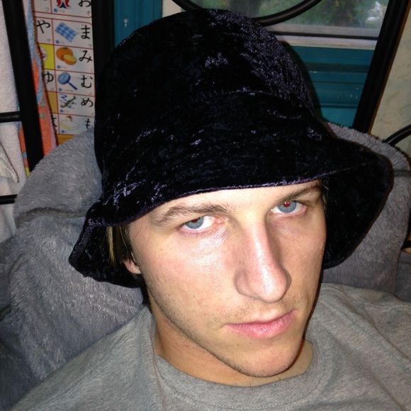 black velvet bucket hat