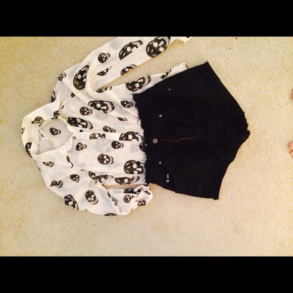 Skull printed blouse