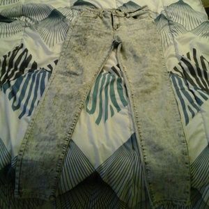 Rock your night with acid wash denim jeans