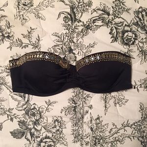 Black Victoria's Secret Bandeau Bikini Top