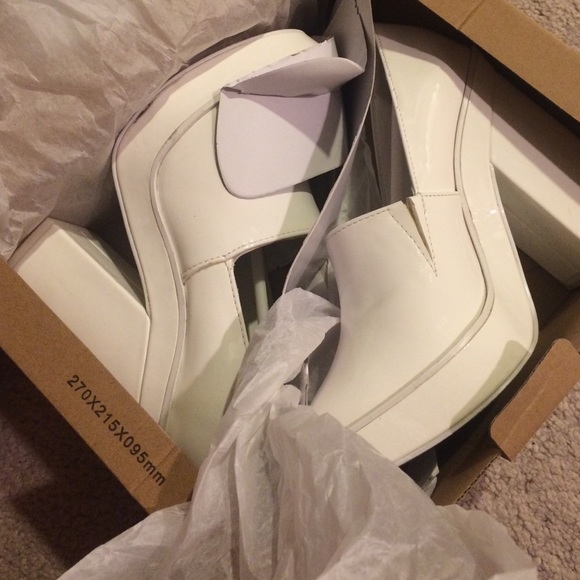 pure white heels