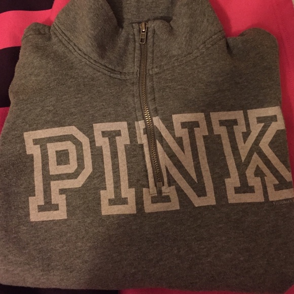 Gray half-zip pullover from PINK