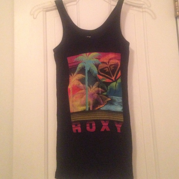 Roxy Tops - NWT Roxy Tank top black with bright colored print.