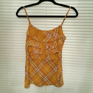Vintage styled ruffle tank