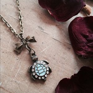 Turtle charm necklace