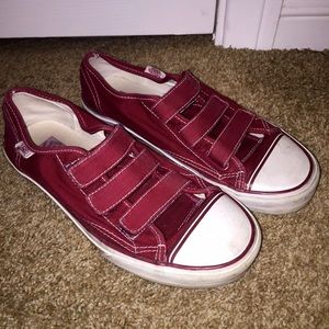Retro Red Velcro Vans