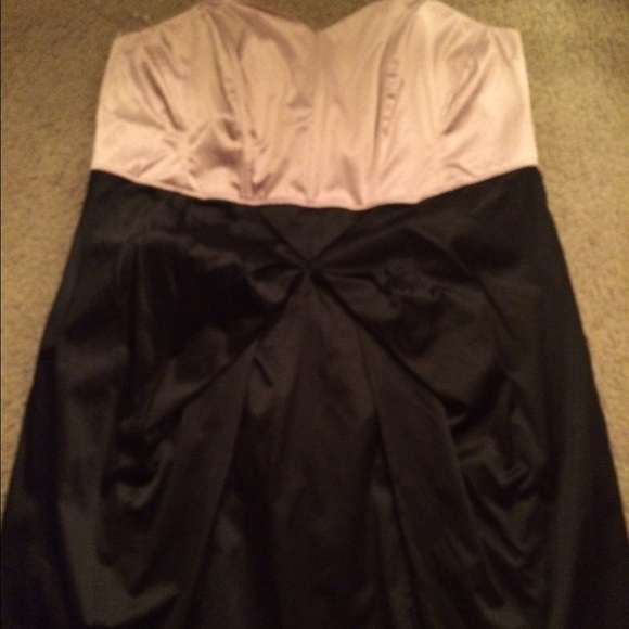 Torrid formal light pink and black satin dress