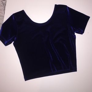 American Apparel Velvet Crop top