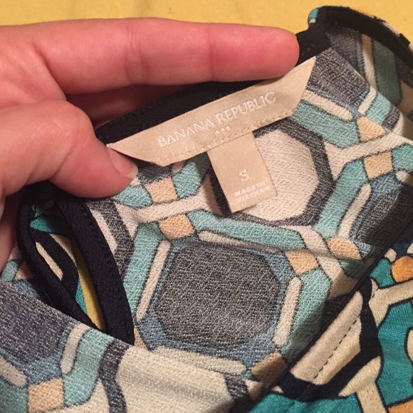 Blue Patterned Banana Top - Picture 3 of 4