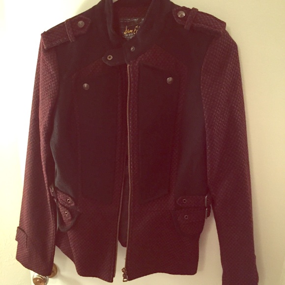 Sam Endelman jacket- maroon and black