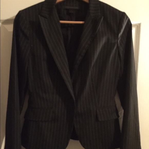 Express pinstriped fitted blazer