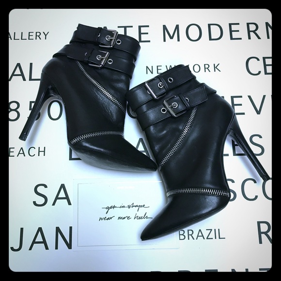 🎉Host Pick🎉New Zara Zipper Black Leather Booties