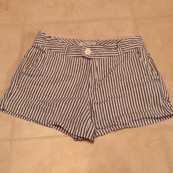 Preppy nautical pinstripe shorts