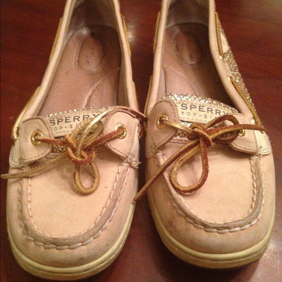 Gold Sperry Top-Sider shoes