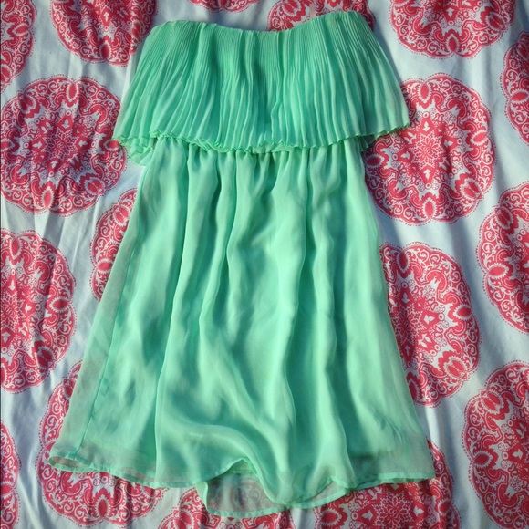 Mint green formal dress