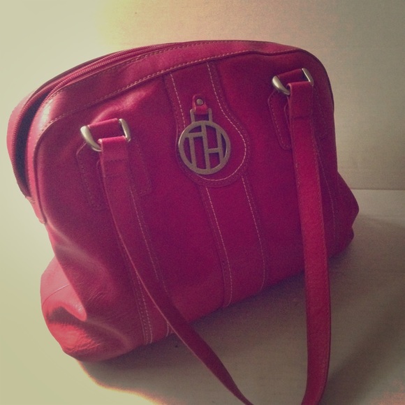 Tommy Hilfiger fuscia pink patent leather handbag - Picture 1 of 4