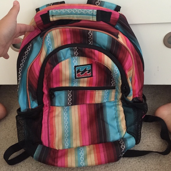 Billabong colorful stripe back-pack.
