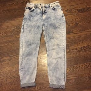 Topshop moto high waisted mom jeans.