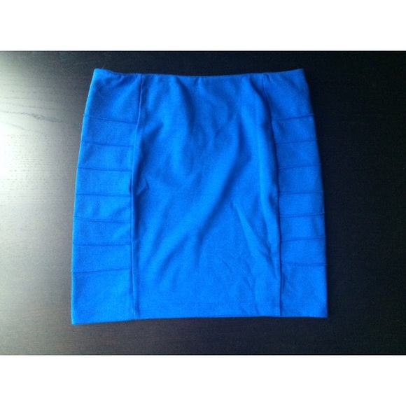 Blue mini skirt