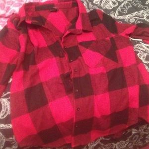 New never worn red and black flannel