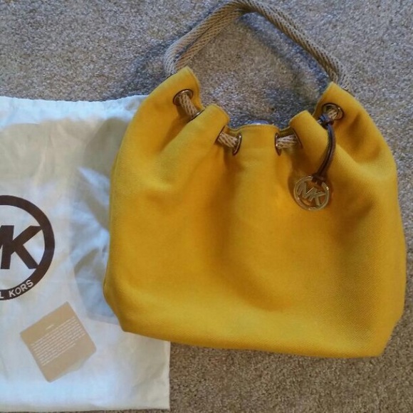 Authentic Mustard Yellow Michael Kors Tote - Picture 1 of 4