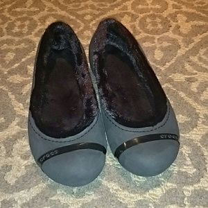 Almost new black crocs