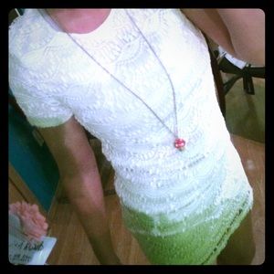 Super cute white patterned Forever 21 dress!