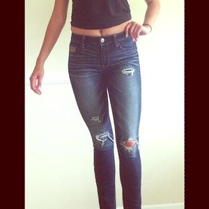 AE skinny hi-rise jeggings sz 0
