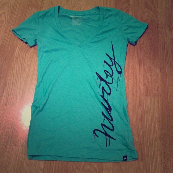 Small girls teal blue Hurley v neck !