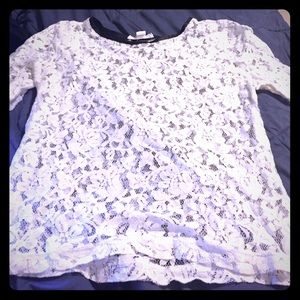 Forever 21 white lace shirt