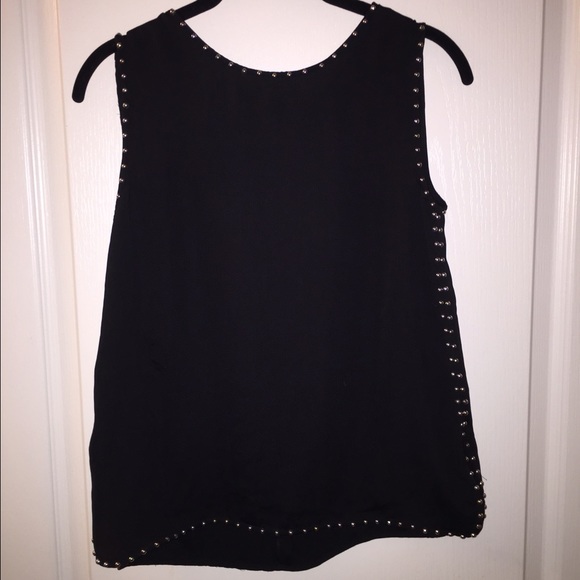 Black tank top with studs