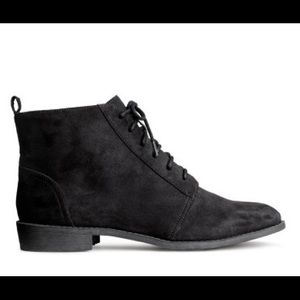 H&M black suede desert shoe/boots