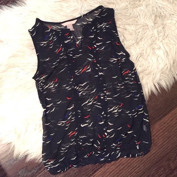 🚫sold🚫Banana Republic chiffon navy tank