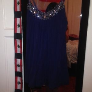 navy blue spaghetti strap for a night out