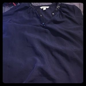 One navy dress shirt