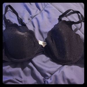 Black lace bra