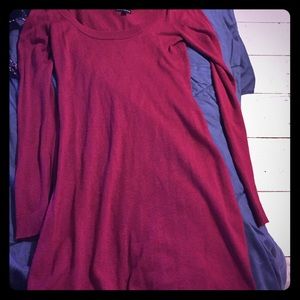 Express red tight fitting dress