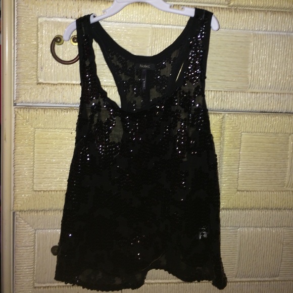 Sequin Razor Back Flowy Tank