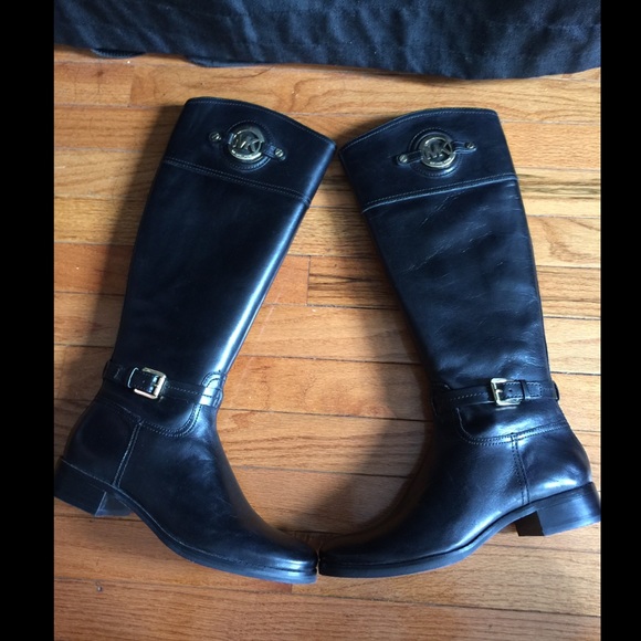 Michael Kors black stockard leather biking boots - Picture 3 of 4