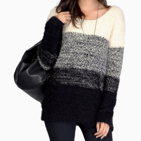 Oversized fuzzy sweater