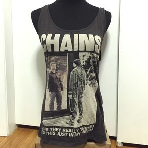 Grapic Love Nail Tree Tank Top