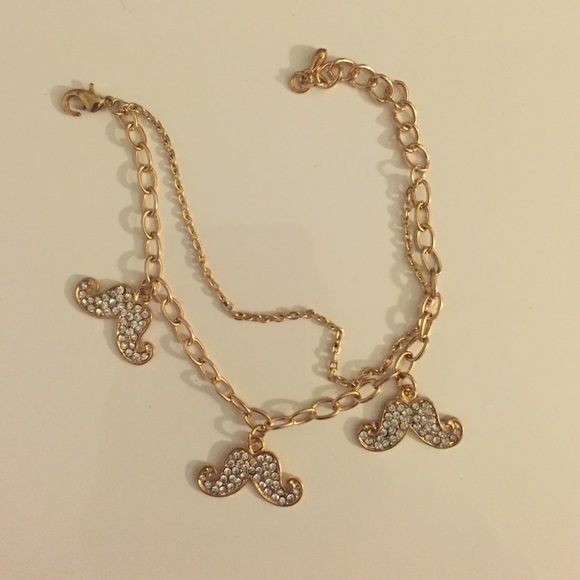 NWOT mustache bracelet